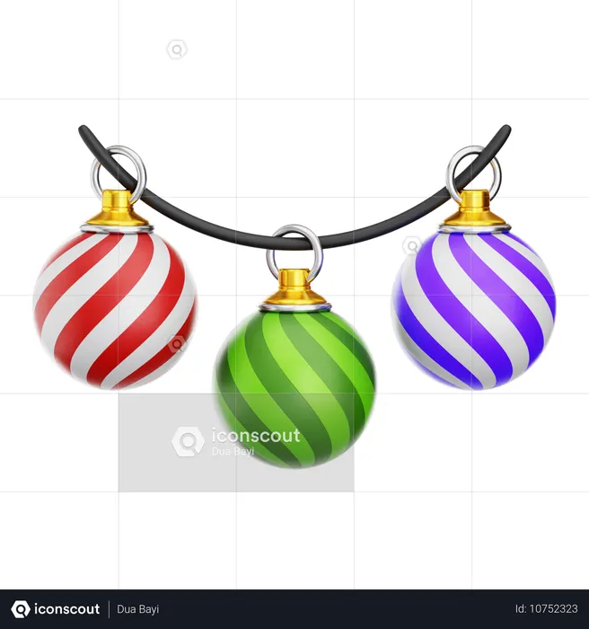 Bola de natal decorativa  3D Icon