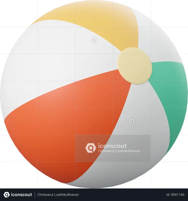 Bola de praia  3D Icon