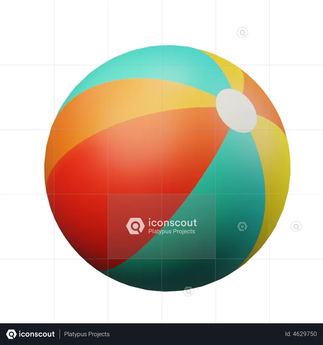 Bola de praia  3D Illustration