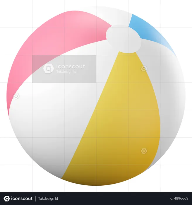Bola de praia  3D Icon