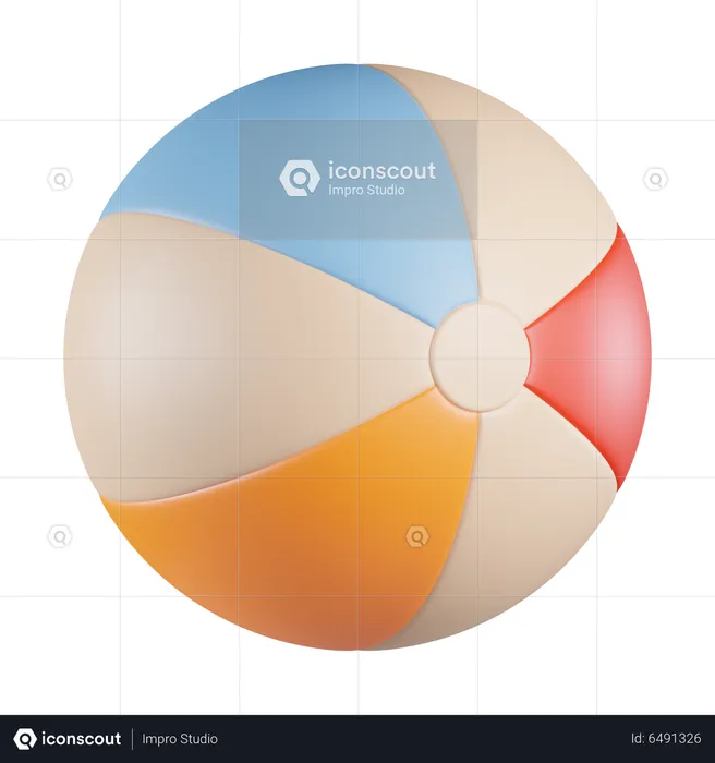 Bola de praia  3D Icon
