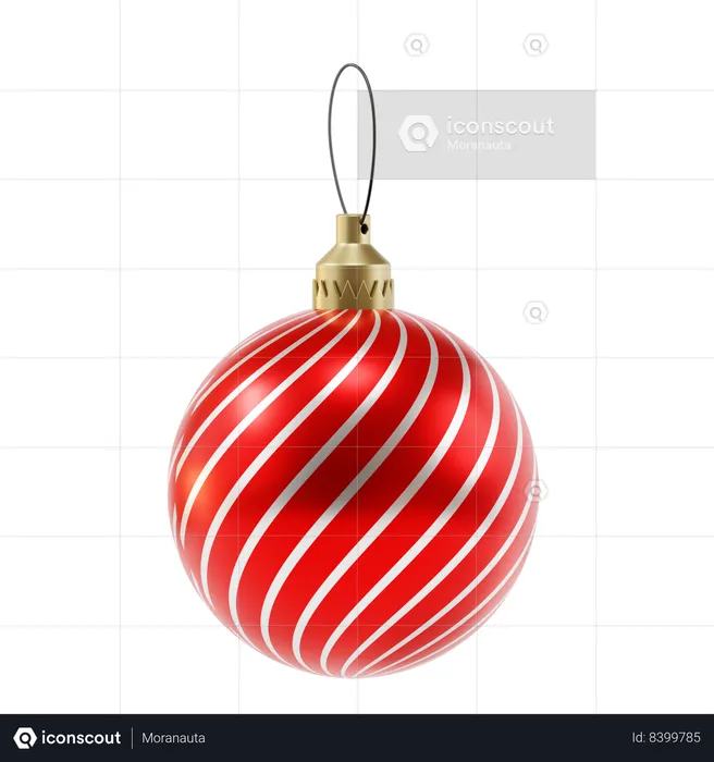 Bola de decoração de natal  3D Icon