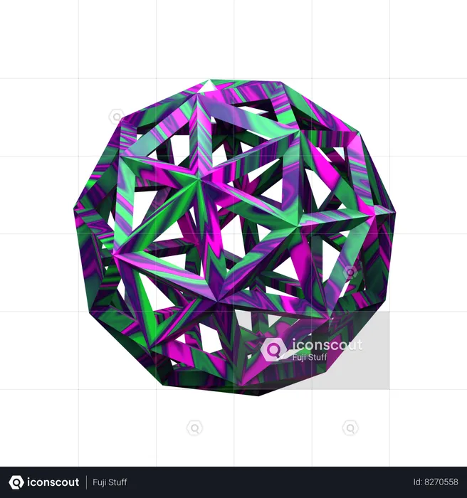 Forma abstracta de bola  3D Icon