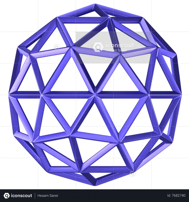 Forma abstracta de bola  3D Icon