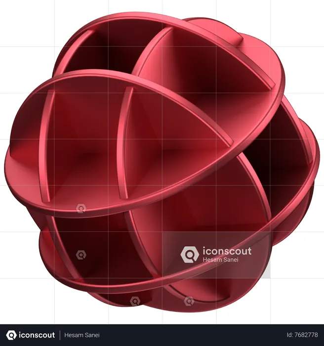 Forma abstracta de bola  3D Icon