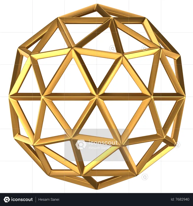 Forma abstracta de bola  3D Icon