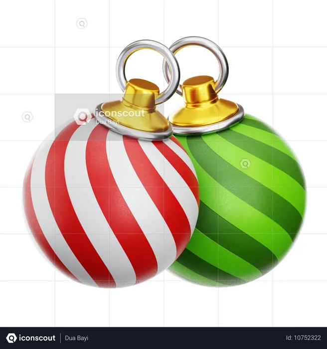 Bola de navidad decorativa  3D Icon