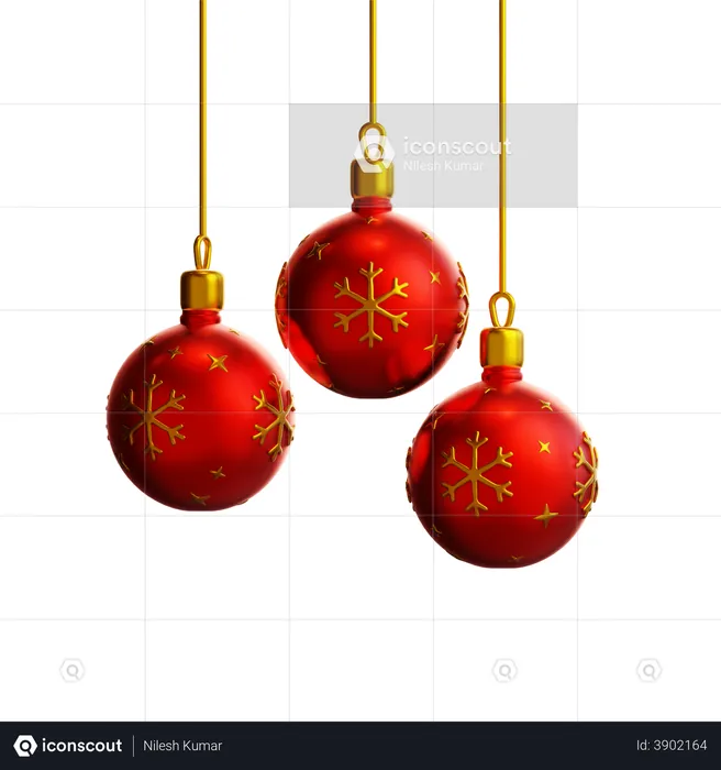 Bolas de navidad  3D Illustration