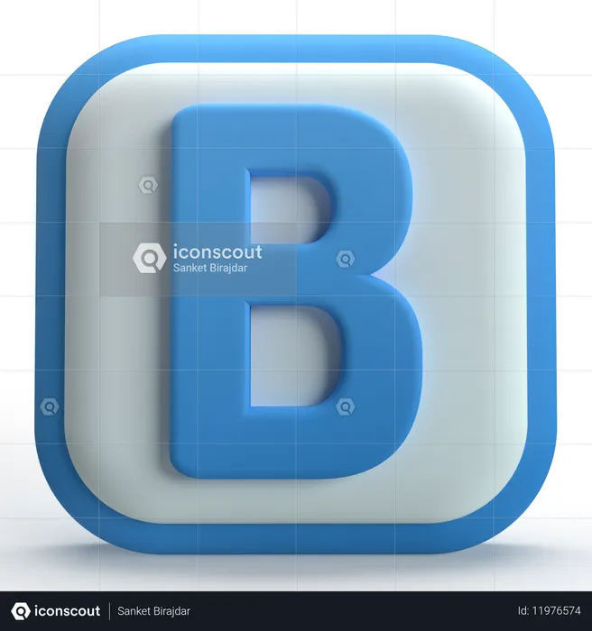 Bold Text  3D Icon