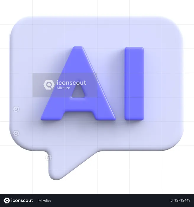 Bolha de bate-papo ai  3D Icon
