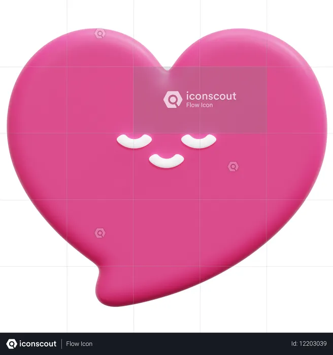 Bolha de coração  3D Icon
