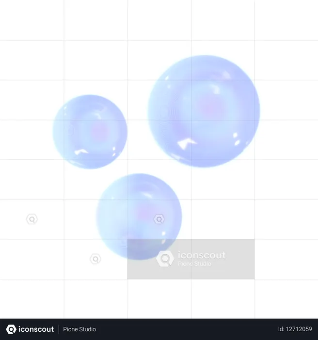 Bolhas de sabão Emoji 3D Icon