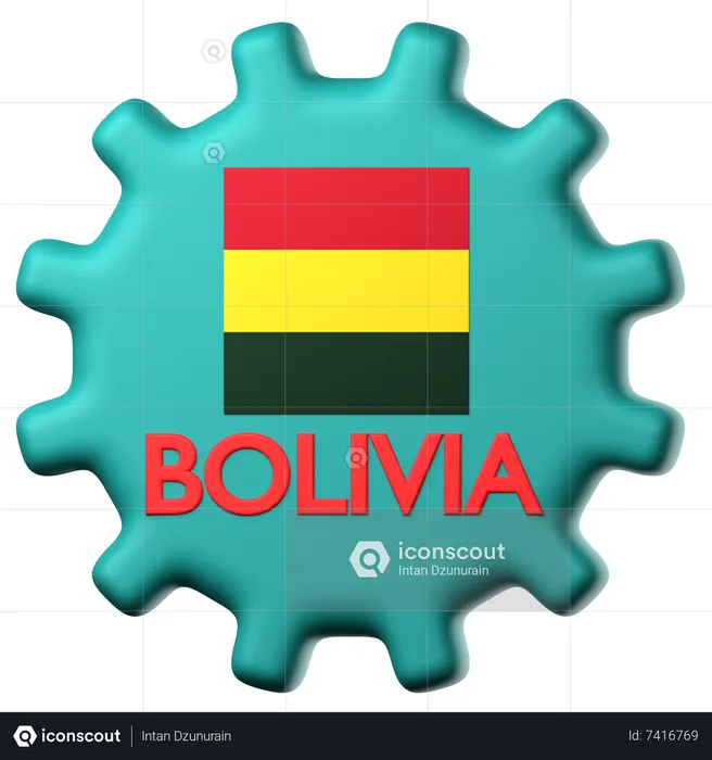 Bolivia flag  3D Icon