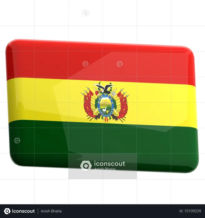 Bolivie Flag 3D Icon