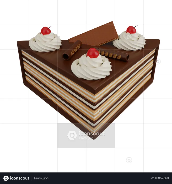 Bolo de aniversário  3D Icon