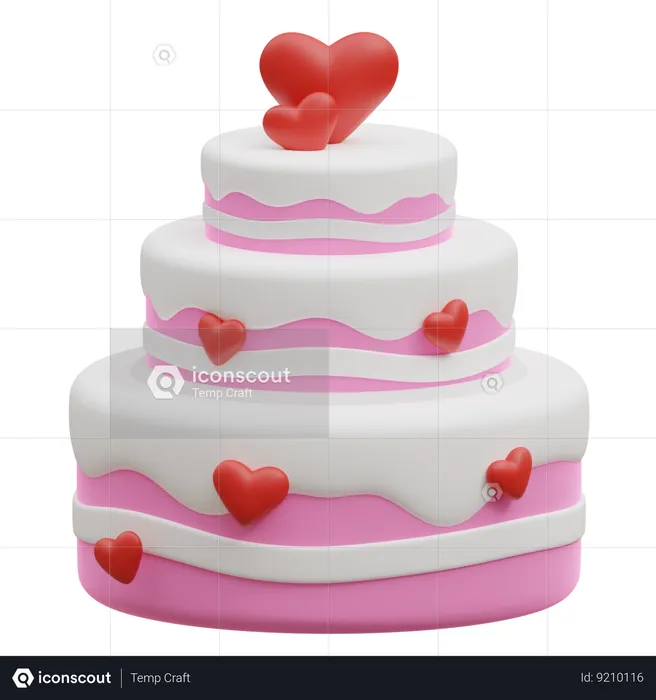 Bolo de casamento  3D Icon