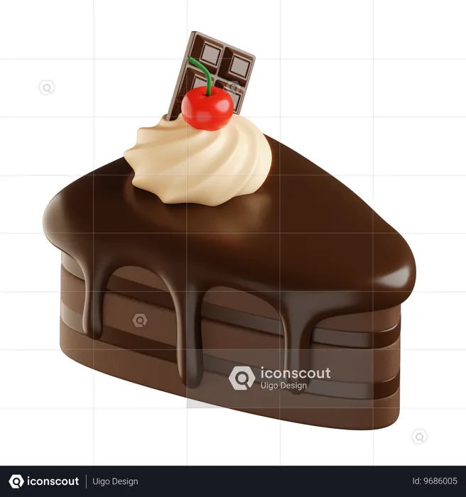 Bolo de chocolate  3D Icon