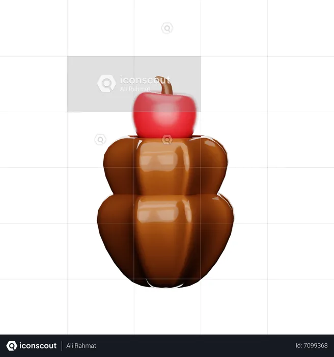 Bolo de chocolate  3D Icon