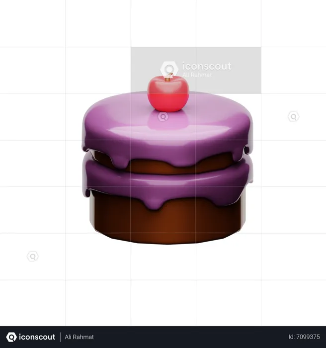 Bolo de chocolate  3D Icon