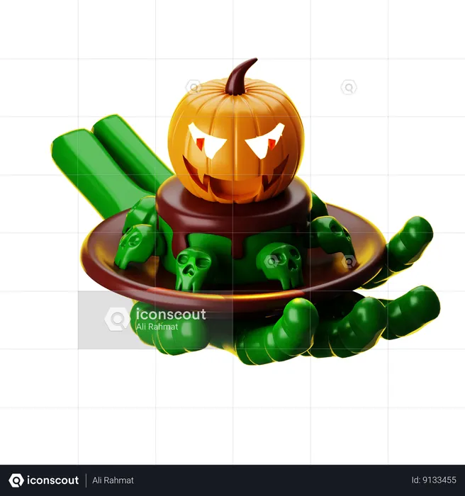 Bolo de Halloween  3D Icon