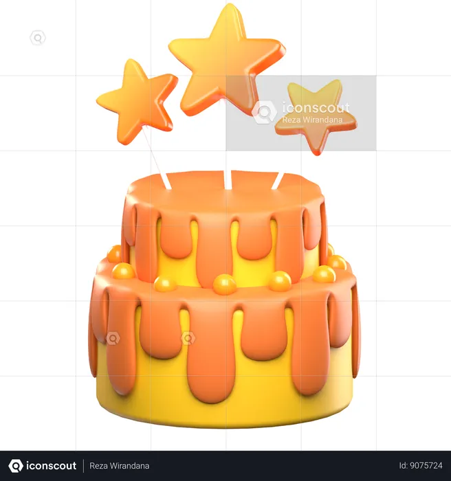 Bolo de laranja  3D Icon