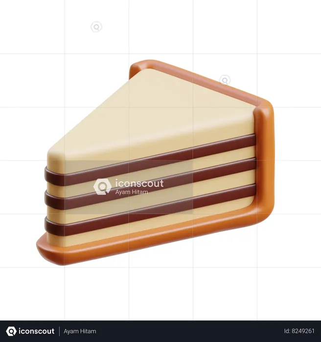 Bolo de queijo  3D Icon