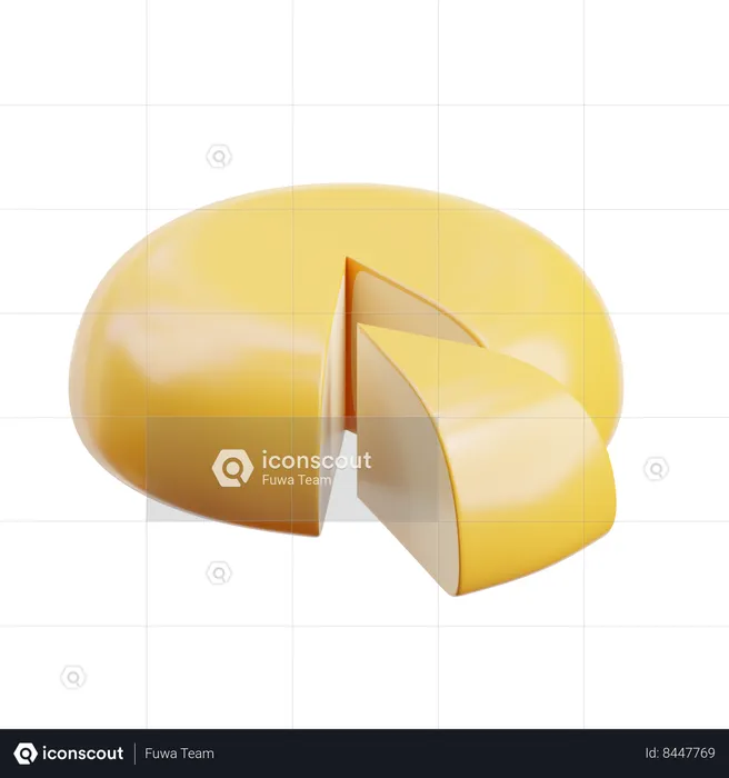 Bolo de queijo  3D Icon