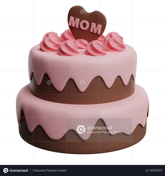 Bolo de mãe  3D Icon