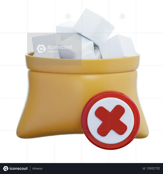 Bolsa de azúcar para la diabetes  3D Icon