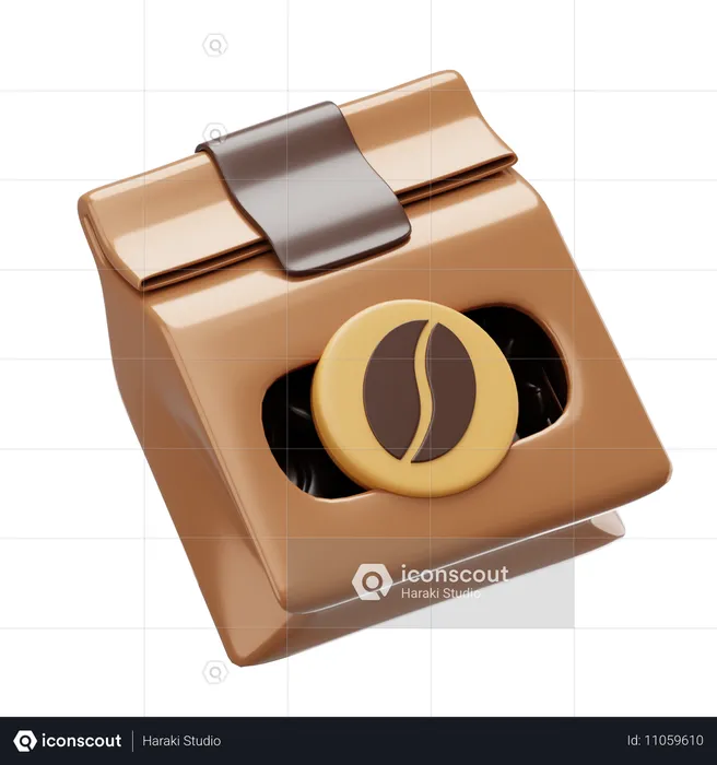 Bolsa de cafe  3D Icon