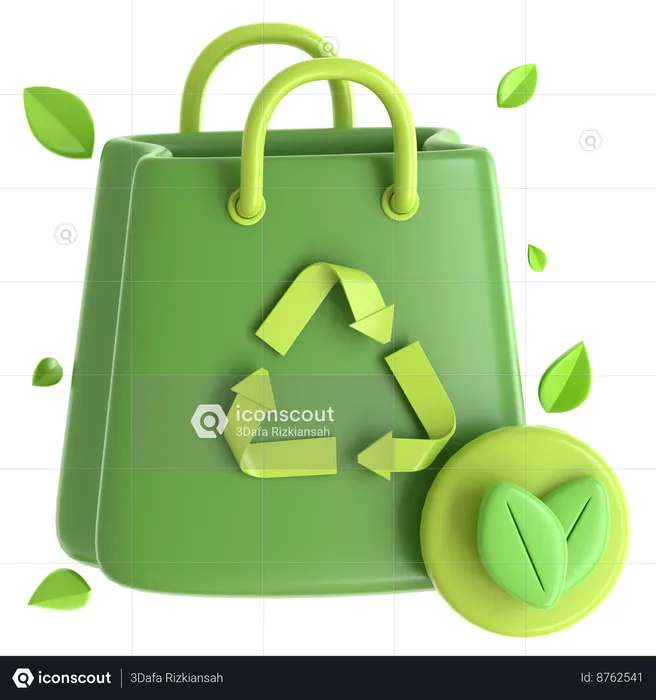 Bolsa de compras ecológica  3D Icon