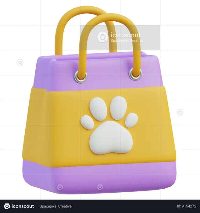 Bolsa de compras para mascotas  3D Icon