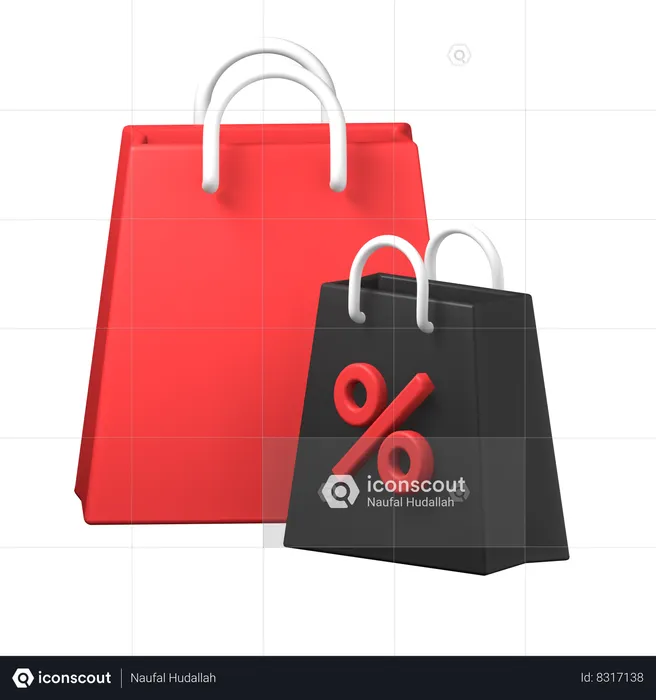 Bolsa de descuento  3D Icon