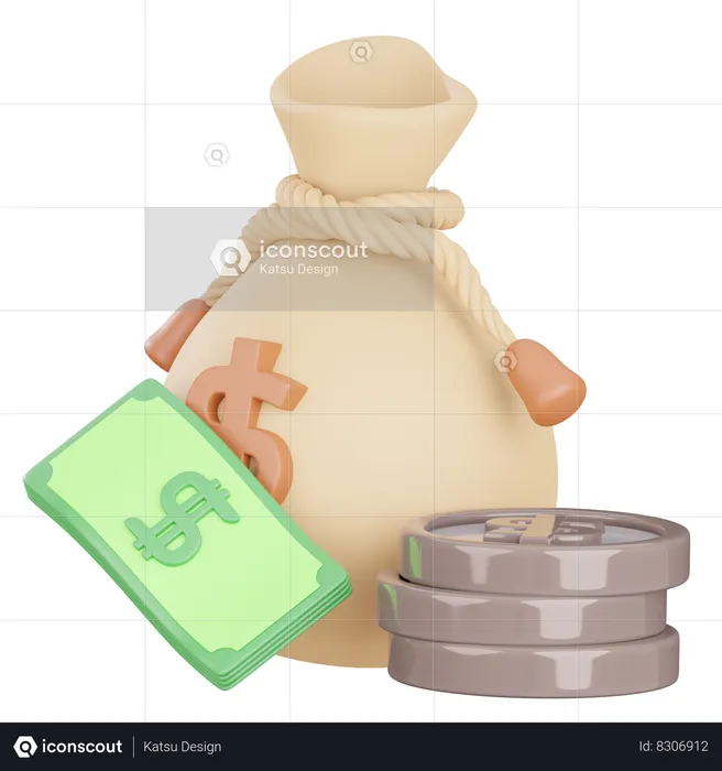 Bolsa de dinero  3D Icon