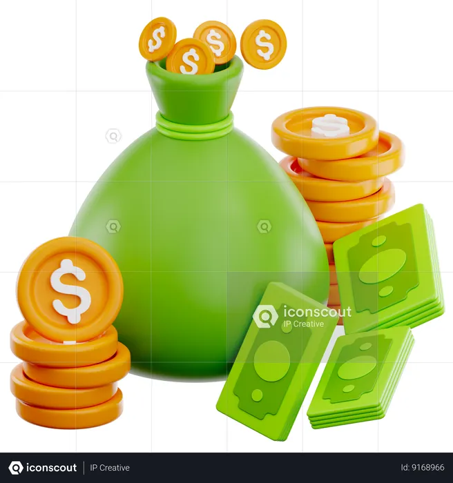 Bolsa de dinero  3D Icon