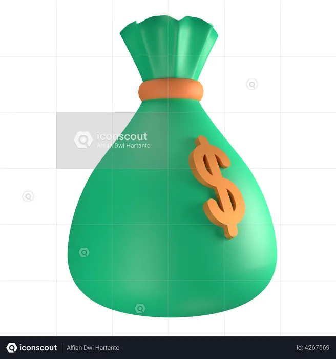 Bolsa de dinero  3D Illustration