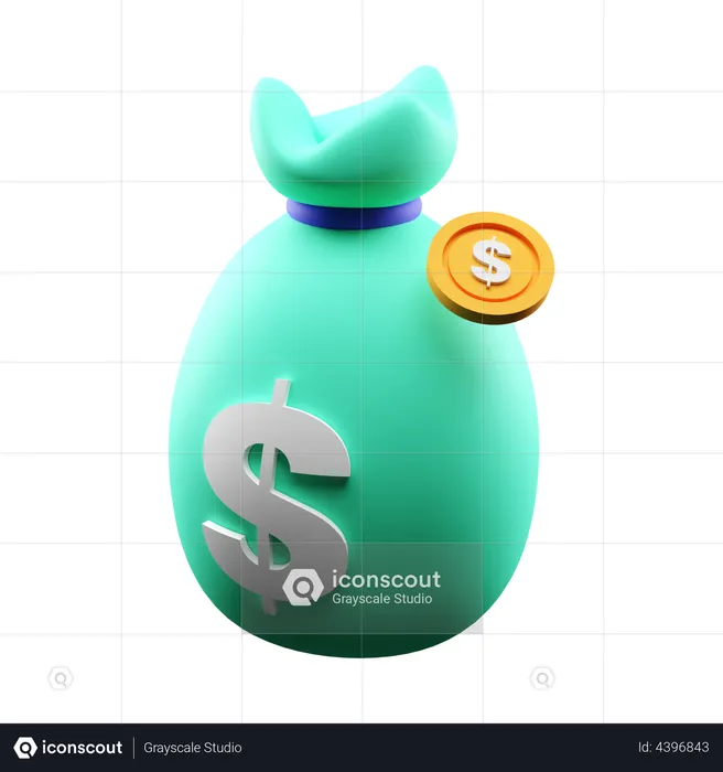 Bolsa de dinero  3D Illustration