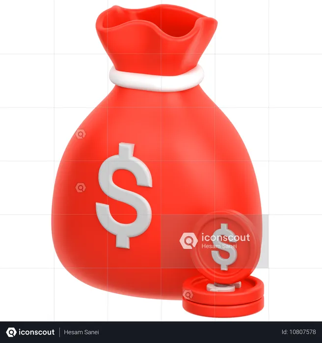 Bolsa de dinheiro  3D Icon