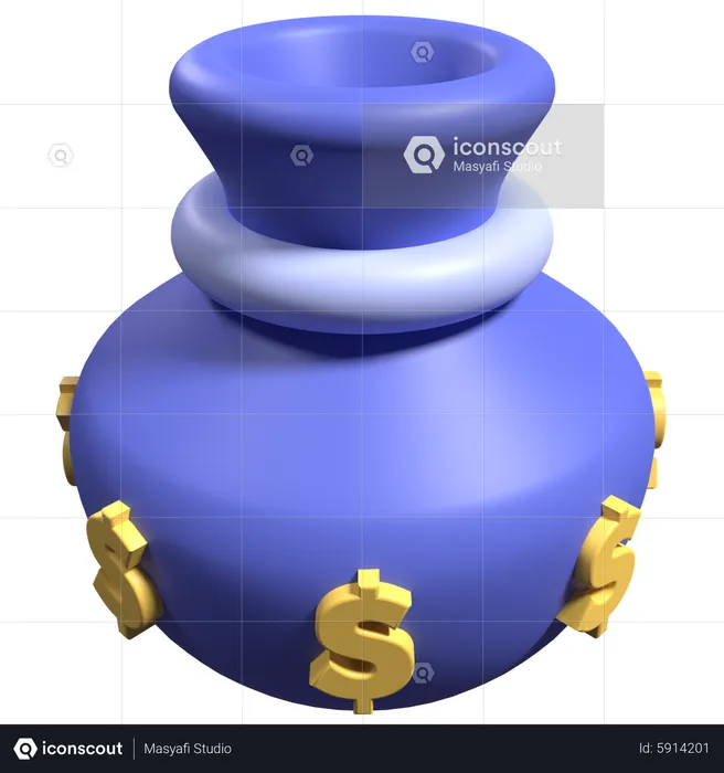 Bolsa de dinheiro  3D Icon