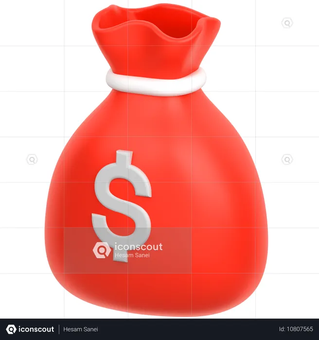 Bolsa de dinheiro solteiro  3D Icon