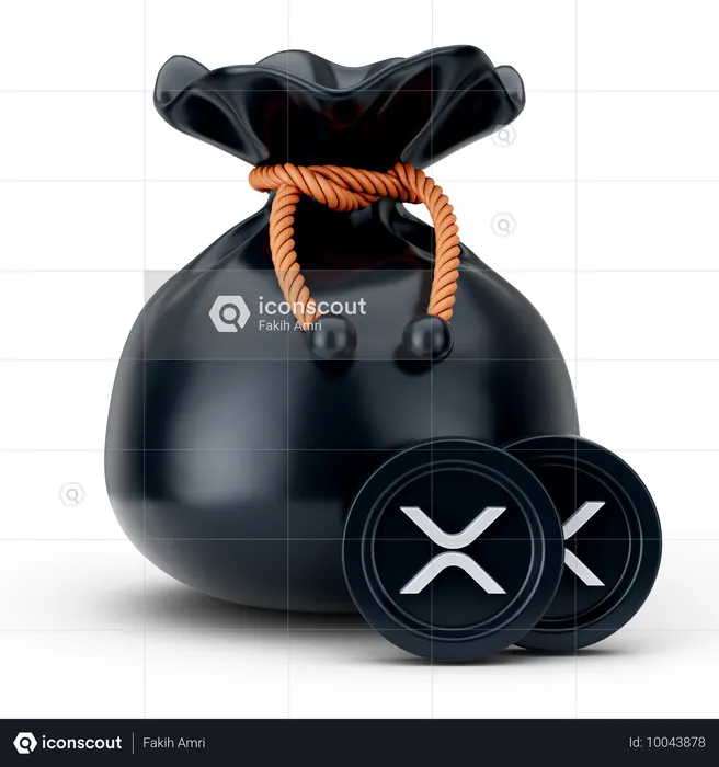 Bolsa de moedas ripple  3D Icon