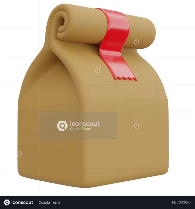 Bolsa de papel  3D Icon