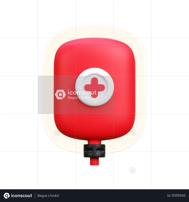 Bolsa de sangue  3D Icon