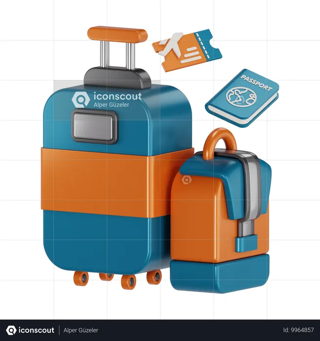 Bolsa de viaje  3D Icon