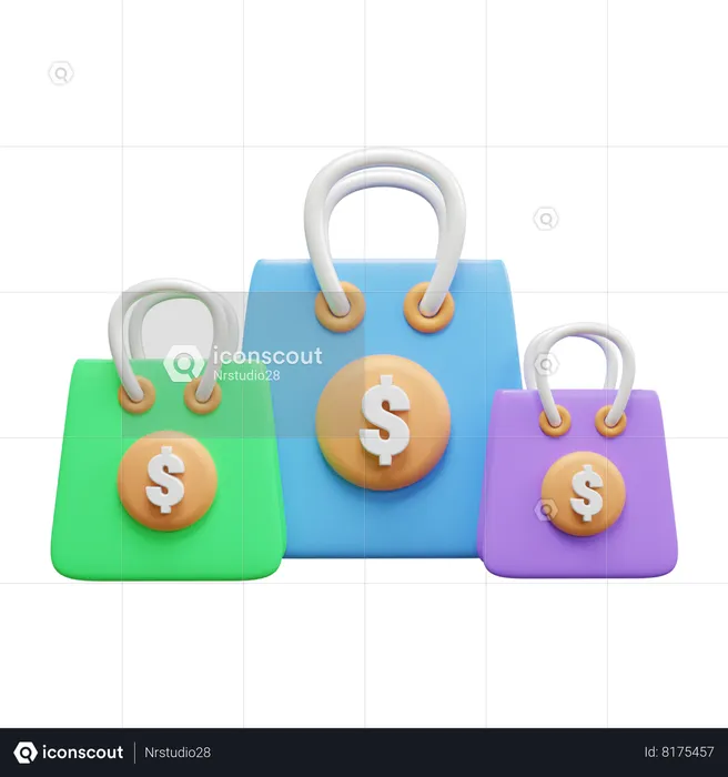 Bolsa de desconto  3D Icon