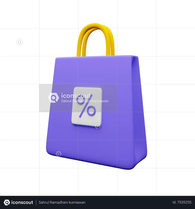 Bolsa de desconto  3D Icon