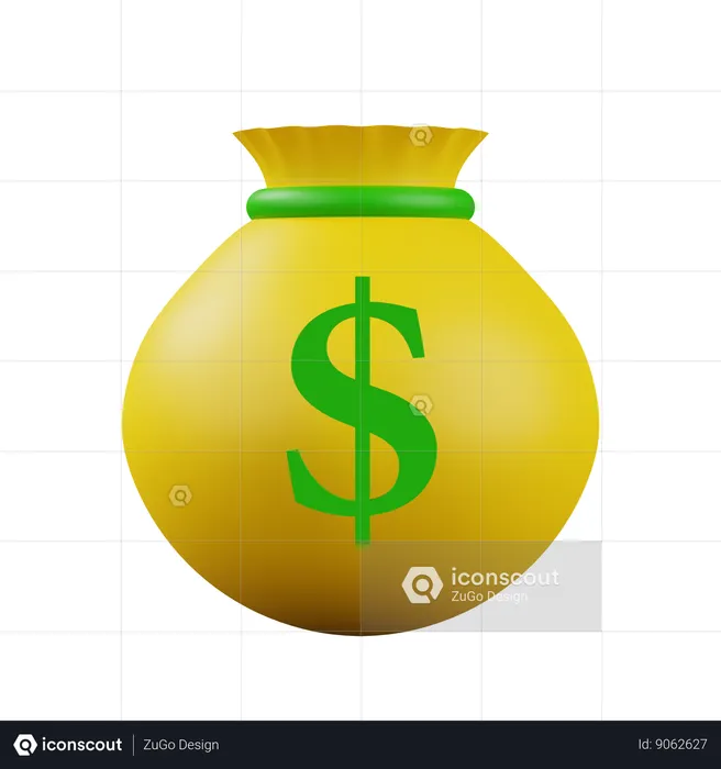 Saco de dólar  3D Icon