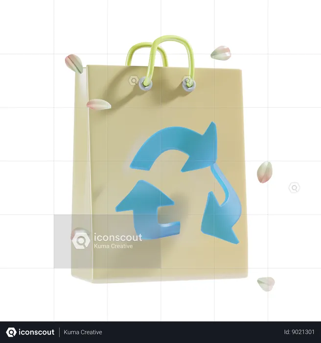 Bolsa ecológica  3D Icon