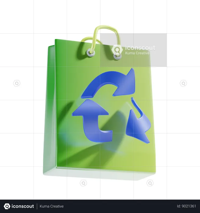 Bolsa ecologica  3D Icon