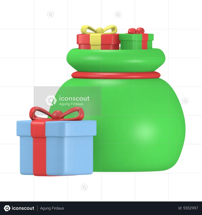 Bolsa de navidad  3D Icon